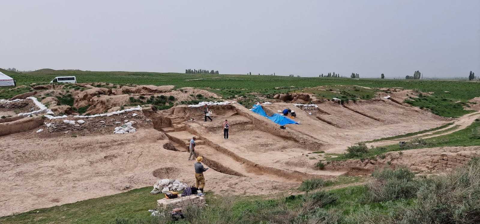 Excavations at Ak-Beshim site, Kyrgyzstan